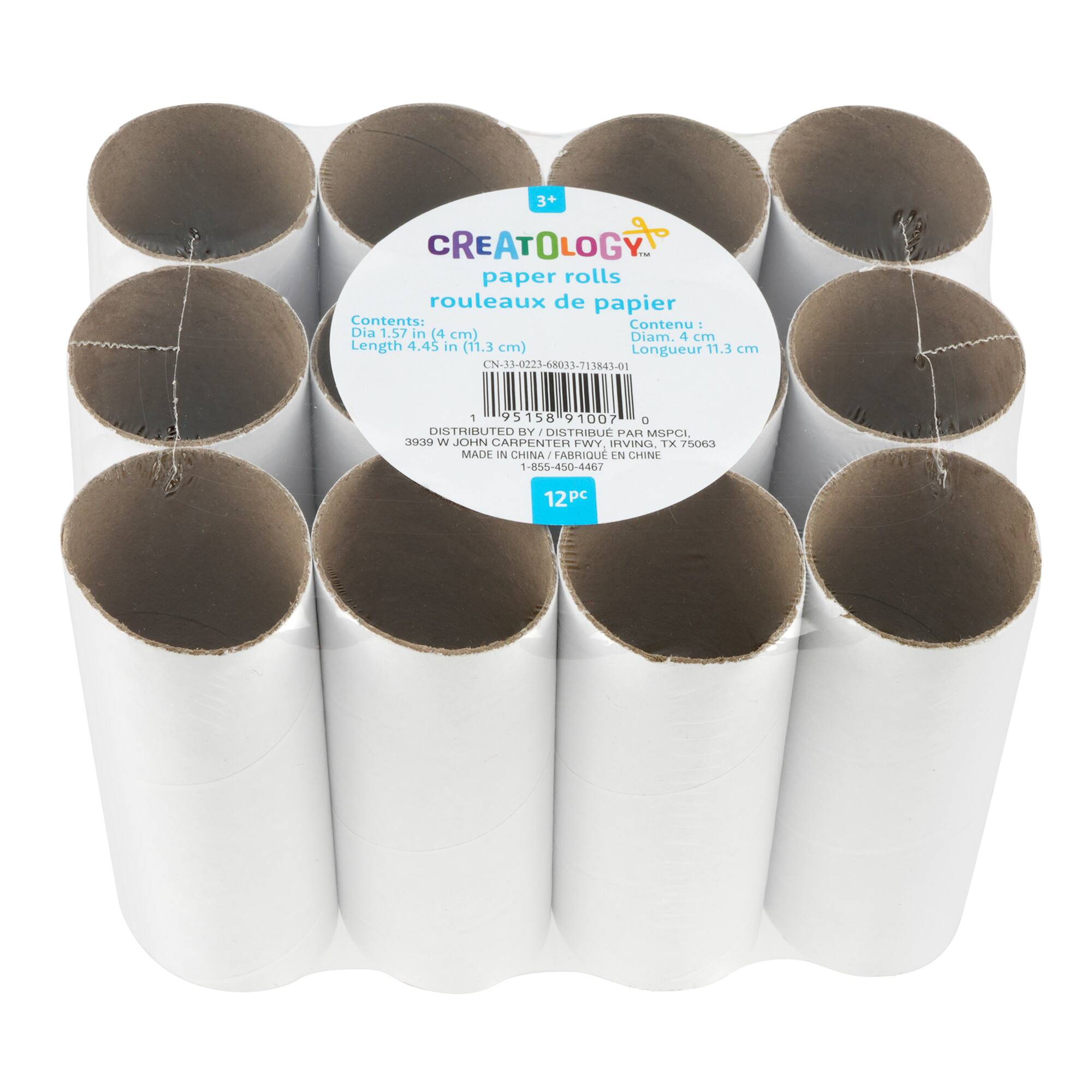 24 Packs: 12 ct. (288 total) White Paper Roll Tubes by Creatology™